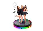 Transparent Glass 360 Camera Booth Adjustable 360 Photo Booth Photos RGB
