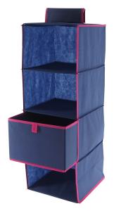Wholesale 4 Tiers Shelf Hanging Organizer , Hanging Closet Organizer With Drawers from china suppliers