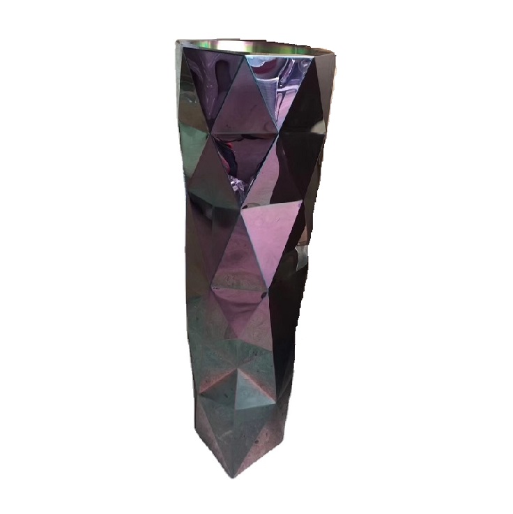 Stainless steel flower vase growing flowers pots and planters