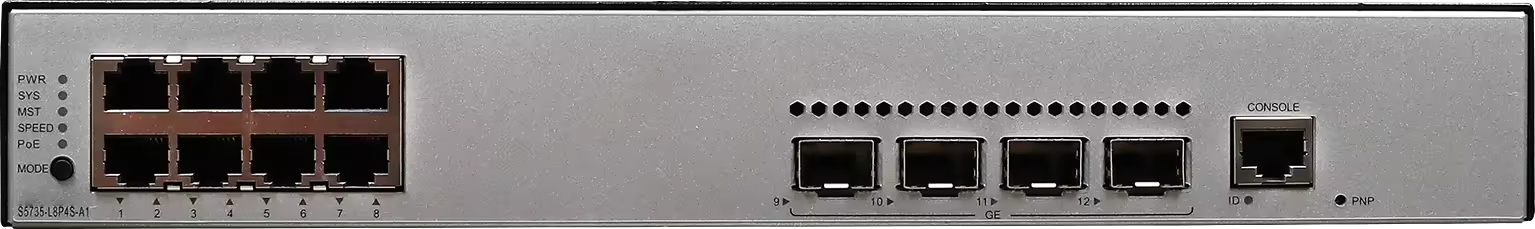 Private Mold Yes Ethernet Switches S5735-L8T4S-A1 QoS Stackable SNMP Features Wireless AP Router