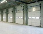 Coated Steel Industrial Sectional Door Sandwich 40mm Slide Running For Loading
