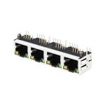 LPJE401-0AHNL Tab Up Green/Yellow LED 1X4 Port RJ45 Modular Jack Without
