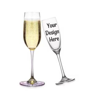 Wholesale 210ml Hand-Blown Crystal Glass Champagne Flute Sparkling Wine Cup from china suppliers