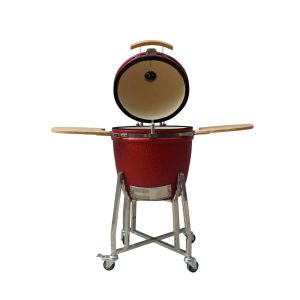 Buy cheap Red Color Ceramic Kamado Grill 22 Inch Outdoor Charcoal Heat Resistant Mullite from wholesalers
