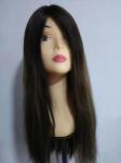 22 Inches Multidirectional Skin Top Platinum European Kosher Wigs Small Layer