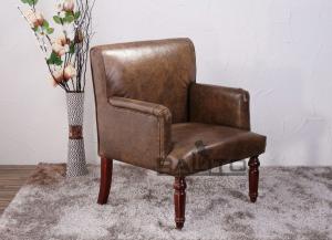 China luxury antique old style leather arm chair sofa,#2030 on sale