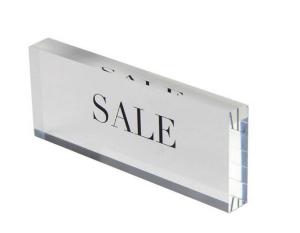 Wholesale Custom Cear Acrylic Sign Display Logo Block Brand Block Plexiglass Print Block from china suppliers