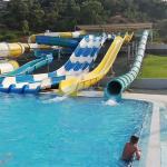 FRP Resort Water Slide Combo Children Adults Big Pool Water Slides RoHS Approved