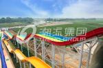 Stainless Steel Fiberglass Water Slides With Rainbow Color For Kids / Adults in
