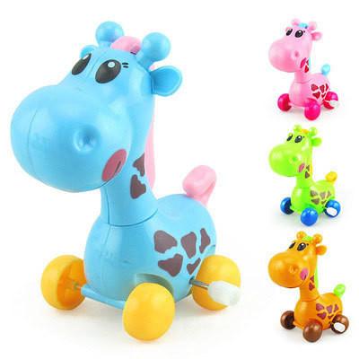Easter Wind Up Toys Giraffe Flipping Walking Jumping Clockwork Bulk Toys PVC for