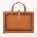 NEW PU LEATHER LARGE CAPACITY BRIEFCASE LEATHER BUCKLE BUSINESS DOCUMENT BAG