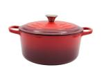 Purple Enamel Coated Cast Iron Casserole With Lid No seasoning