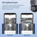 Outdoor Indoor CCTV Security Camera Panoramic With 4MP Floodlight