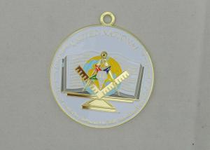 Wholesale Flat Back FreeMasons Zinc Alloy Enamel Medal with Zinc Alloy Die Casting, Gold Plating from china suppliers