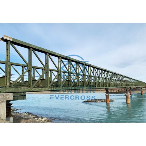 Compact 200 30.48m Single Truss Single Storey Bailey Bridge With Simple Structure