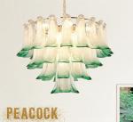 Villa 9 Heads E14 Glass Crystal Pendant Chandelier For Dining Room