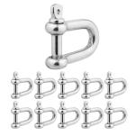 Polished Stainless Steel 304/316 Screw Pin D Shackles European Type for Rigging