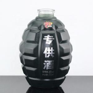 Wholesale Unique 500ml Bomb Shaped Glass Bottle for Customized Liquor Packaging from china suppliers