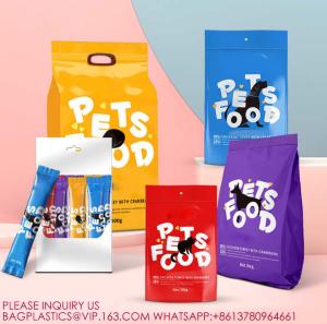Wholesale Customized Printing Slide Zipper High Quality Block Bottom Zipper Pouch Avocado Pet Food from china suppliers
