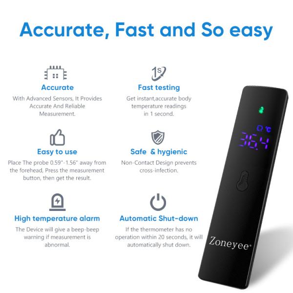 Zoneyee Customizable LOGO best room thermometer temporal thermometer ir