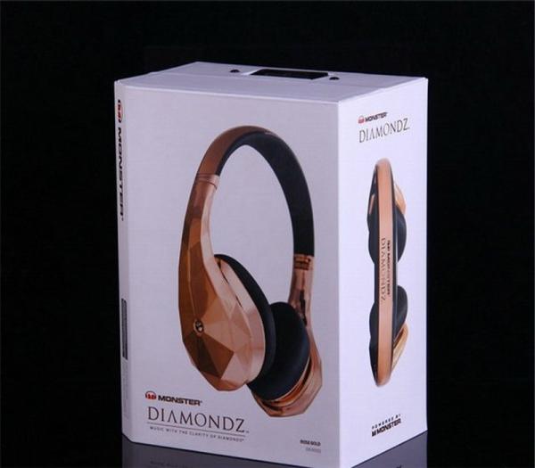 1:1 with original Monster Diamond Tears EDGE on-ear headphones GOLD Limited
