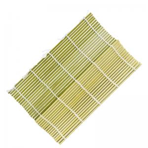 China Restaurant Green Bamboo Sushi Rolling Mat Non Stick For Seaweed on sale