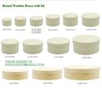 Wooden Food Packaging Box Cake Dessert Container With Plastic Cover, Take Out