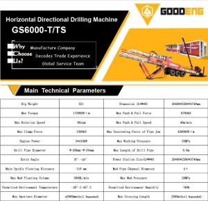 Wholesale GS6000-TS HDD machine, underground pipeline, underground pipe laying, trenchless drill machine from china suppliers