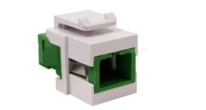 Wholesale Single Mode APC Simplex Fiber Optic Adapter SC/SC Keystone Wall Plate Insert from china suppliers