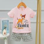 Round Neck 24 Month Short Sleeve Pajama Set 90cm Height 54cm Bust