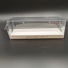 Christmas Rope Handle Clear Roll Cake Boxes  Use Step