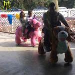 Hansel high quality entertainment walking plush animal electric scooter
