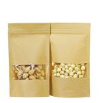 Clear Brown kraft k paper bag with clear window for food packing