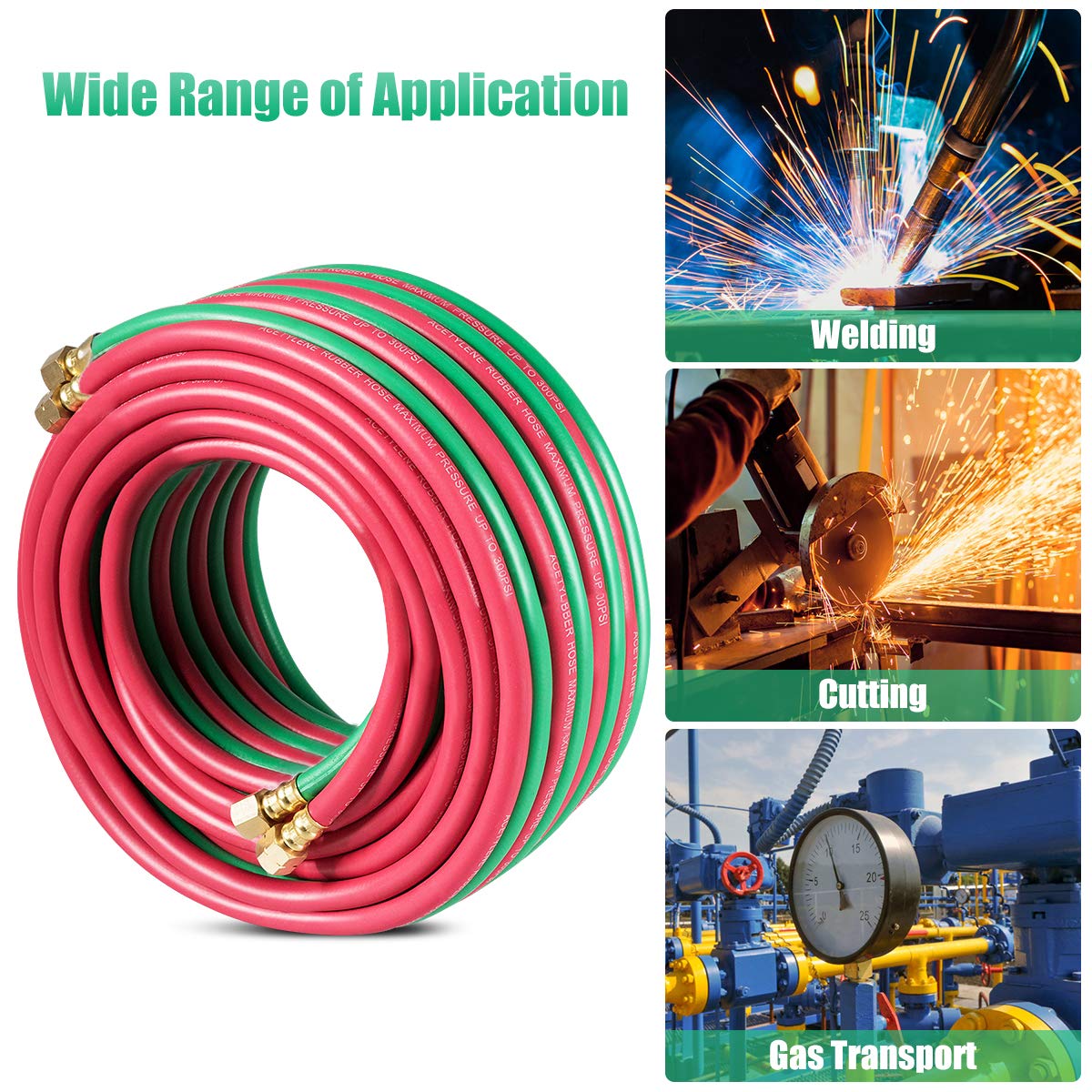 Customized Logo Availabled Twin Welding Hose for Industrial Gas Welding and Cutting Equipment