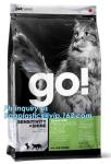 Stand Up Dog Food Feed Packaging Bag With Tear Off Slider Seal, FDA Grade High