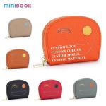 Zipper Hasp Closure Women's Ultra-thin Genuine Leather Keychain Pouch from