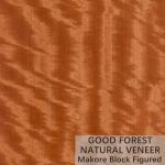 Color Makore Natural Wood Veneer Crown Cut Grain Customized Service