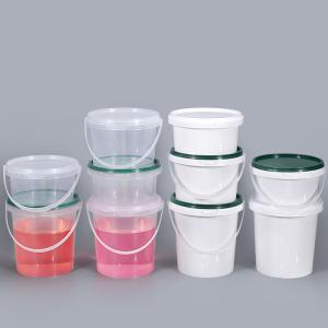 Wholesale 500ml PP Clear White Food Take Out Package Ice Cream Cookies Small Plastic Bucket With Handle Lid from china suppliers