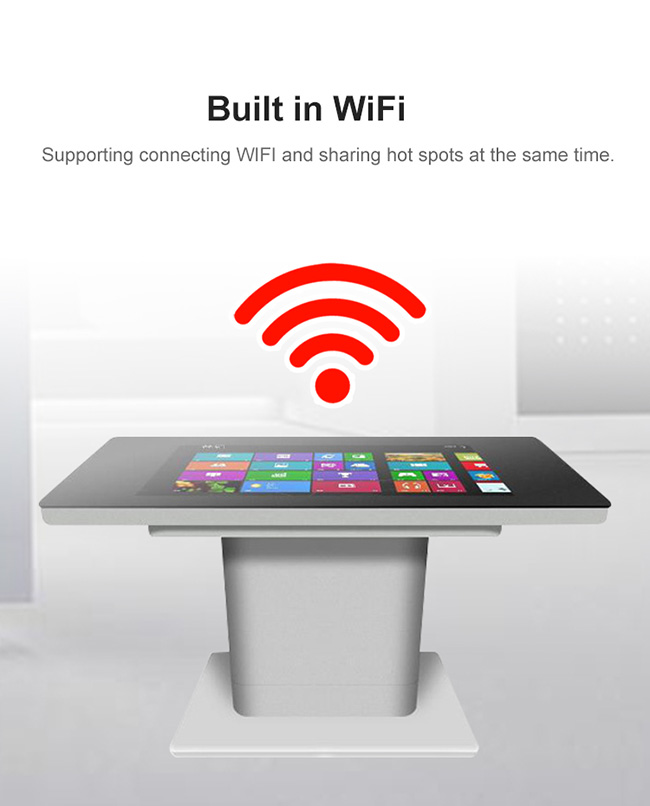 Customization 43 Inch Windows 4k Waterproof Game Restaurant Coffee Shop Multi Touch Interactive Table