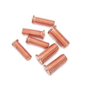 Wholesale JIS Standard M3 M4 M5 M6 M8 M10 Carbon Steel Copper Plated Stud Weld Screw for Capacitor Discharge Welding of Capacitors from china suppliers