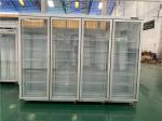 With remote system Vertical glass door display showcase supermarket drink