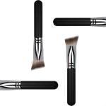 Triangular Single Makeup Brush Skin Friendly Angled Flat Bristle For Foundation