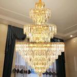 JYLIGHTING Banquet Villa Living Room Hotel Hall Decoration Gold Luxury Large