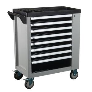 Wholesale Grey Heavy Duty Tool Box Trolley Top Cover , Central Lock 8 Drawer Tool Trolley from china suppliers