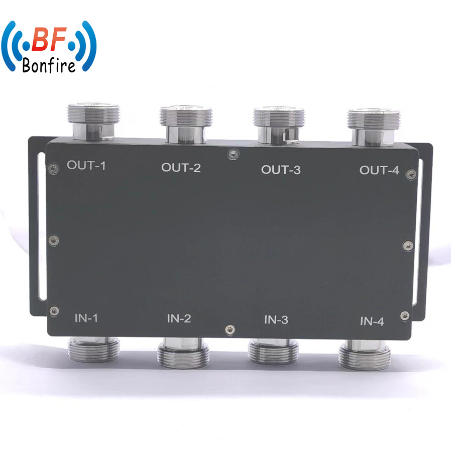 698-4000MHz 4X4 4 in 4 out 300W 155pim RF Hybrid Coupler Hybrid Combiner for Das Ibs