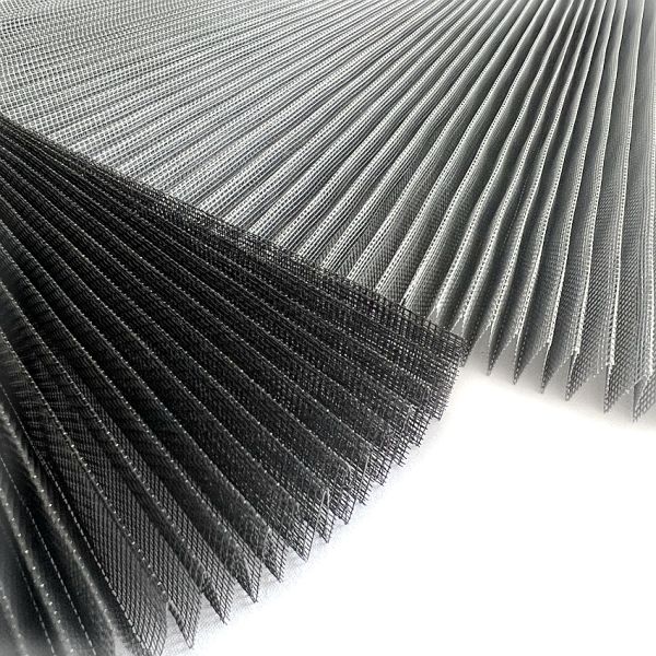 15mm 16mm PP Pleated Mesh Black Plisse Insect Screen