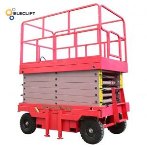 Wholesale ISO Motorised Mobile Scissor Lift With Pneumatic/Solid Wheels from china suppliers