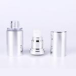 Silver Airless Cosmetic Bottles 10ml - 30ml Aluminum Multiple Capacity Lotion