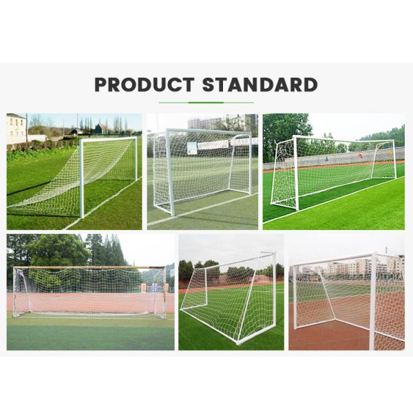 Hot Selling 5 person standard cordless knot white football game training equipment football goal net