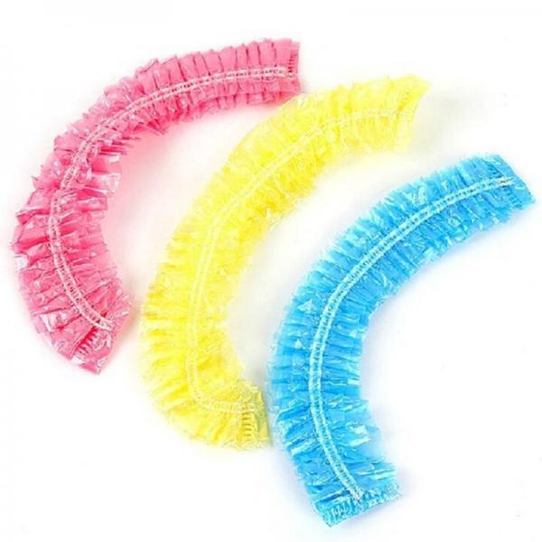 Quality Colored Hospital Shower Cap , Disposable Plastic Hair Caps For Bathing for sale
